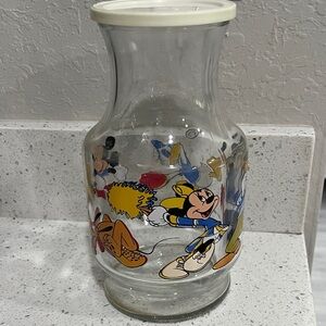 The Walt Disney Co VTG Mickey & Friends Juice Carafe Playing Sports / Cheering